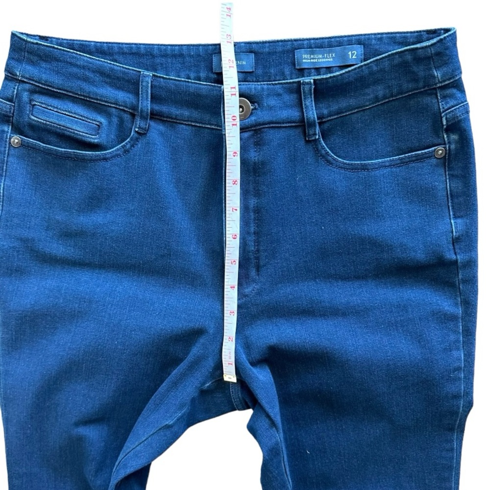 J.Jill Premium Flex High Rise Denim Leggings Size 12 - Picture 8 of 16